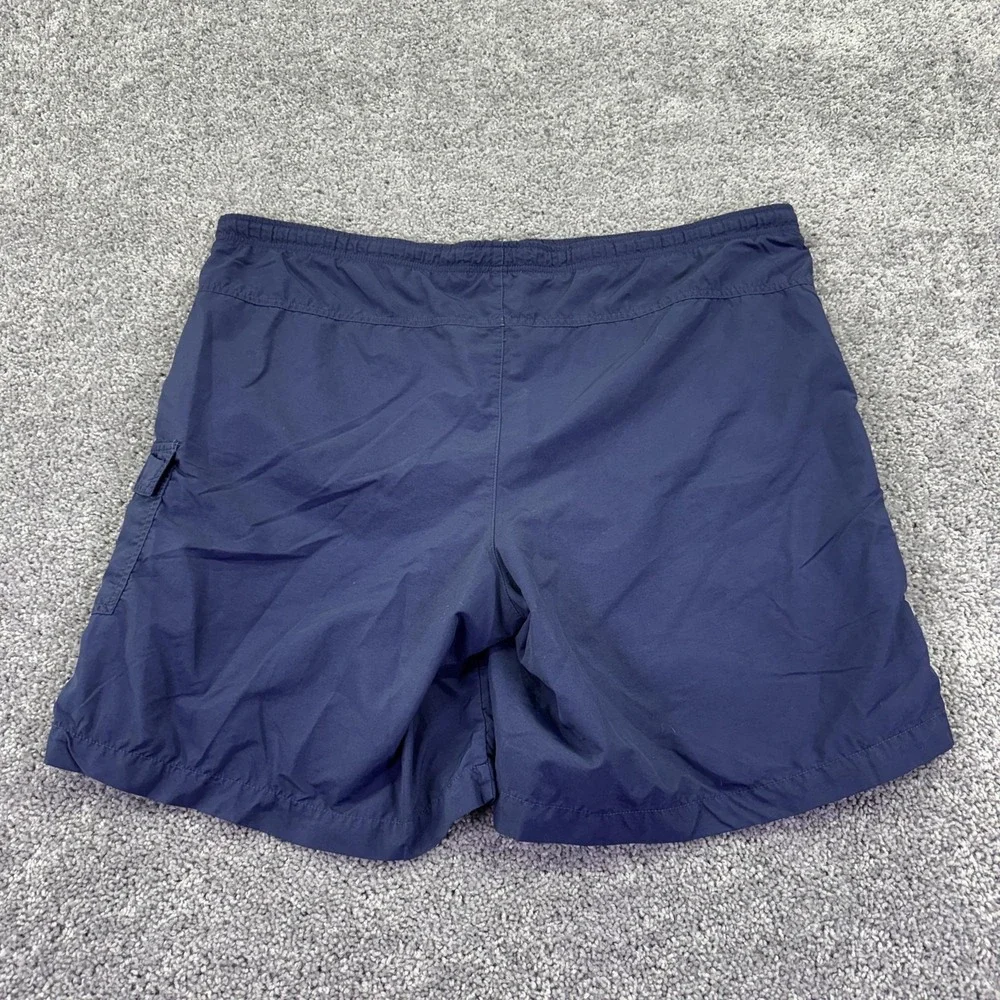 Vtg Nike Swim Shorts Mens XL Blue Colorblock Trunks Lined Drawstring Cargo